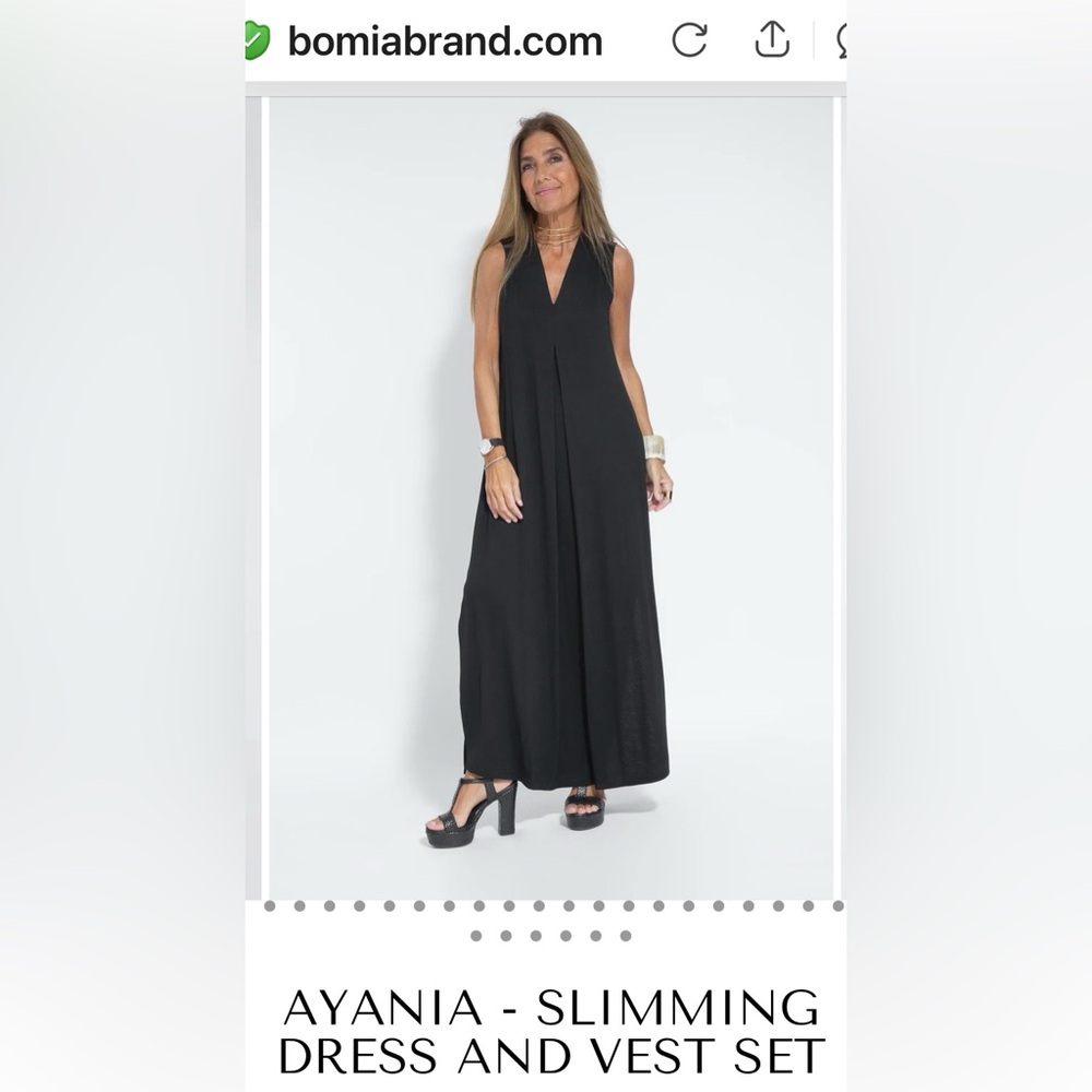 🌺NWOT BOMIA Never worn AYANIA - SLIMMING DRESS AND VEST SET 🌺